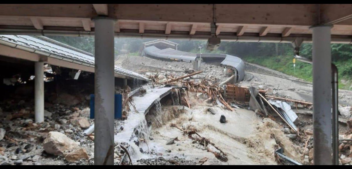 Sending our ❤️ to all those involved with the world famous Konigssee ice track in 🇩🇪 - 💔 to see such a stunning venue looking like this. All of us at 🇬🇧 Bobsleigh &amp; 🇬🇧 Skeleton are thinking of everyone affected by the devastating floods in the area