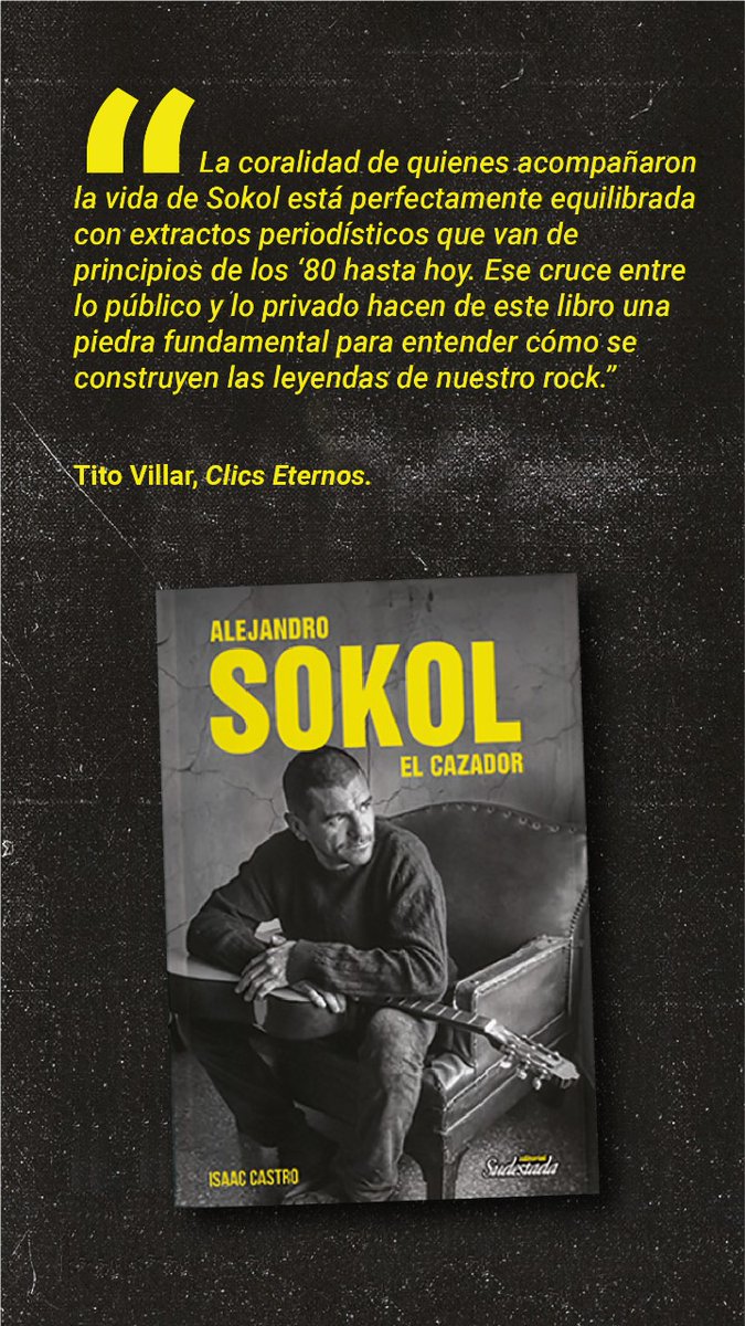 ☑️Los medios andan diciendo de #ElCazador, la biografía del #BochaSokol que escribió <a href="/isaac82castro/">isaac castro</a> y publicó #EditorialSudestada 📚

👉Gracias #TitoVillar y <a href="/ClicsEternos/">Clics Eternos</a>