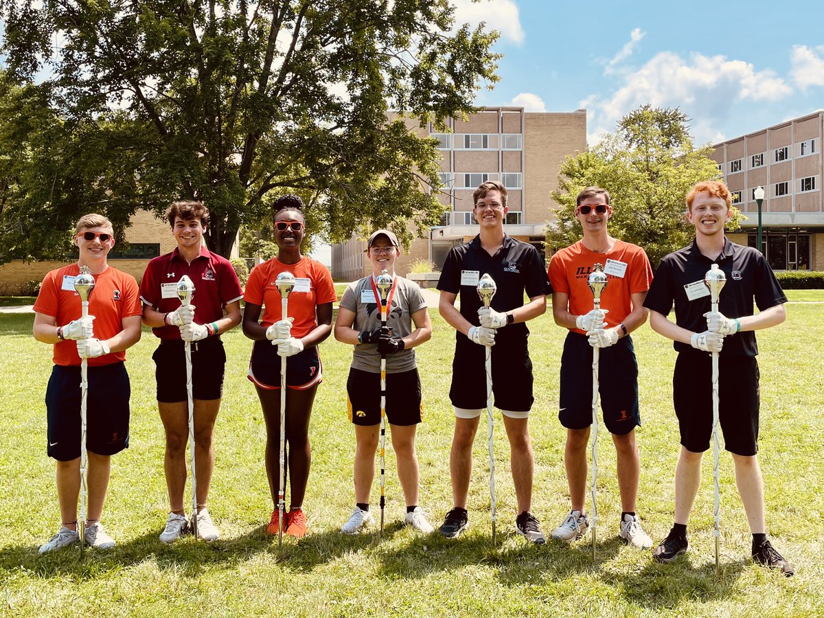 HawkeyeBand's tweet photo. Drum Major Amanda Thomas is absolutely killing it at @SWClinics this week! She is working hard to refine her leadership skills and fundamentals teaching, and she recently won Advanced Mace Class Most Outstanding Drum Major! Go Amanda and Go Hawks! #ReadyForTheBoom #band141 https://t.co/14X4S5VGS8