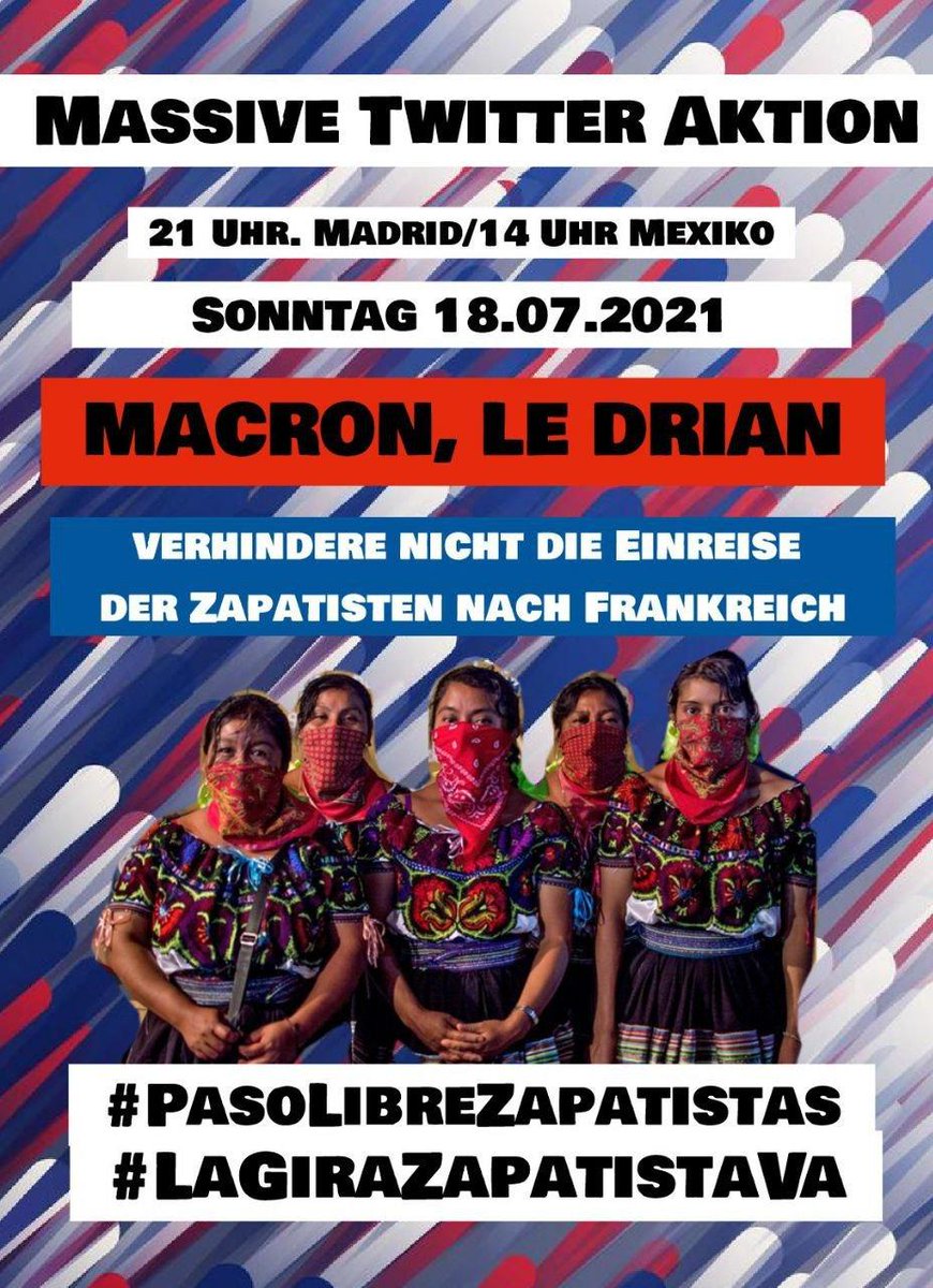 CologneK2's tweet photo. Die zapatistische Reise für das Leben gegen den kapitalistischen Weg des Todes. Die Einreise der Delegation ermöglichen. @Interieur_Gouv &amp; @JY_LeDrian: N'empêchez pas l'entrée des zapatistes en France! #PasoLibreZapatistas #LaGiraZapatistaVa https://t.co/4XDLt2CiMO