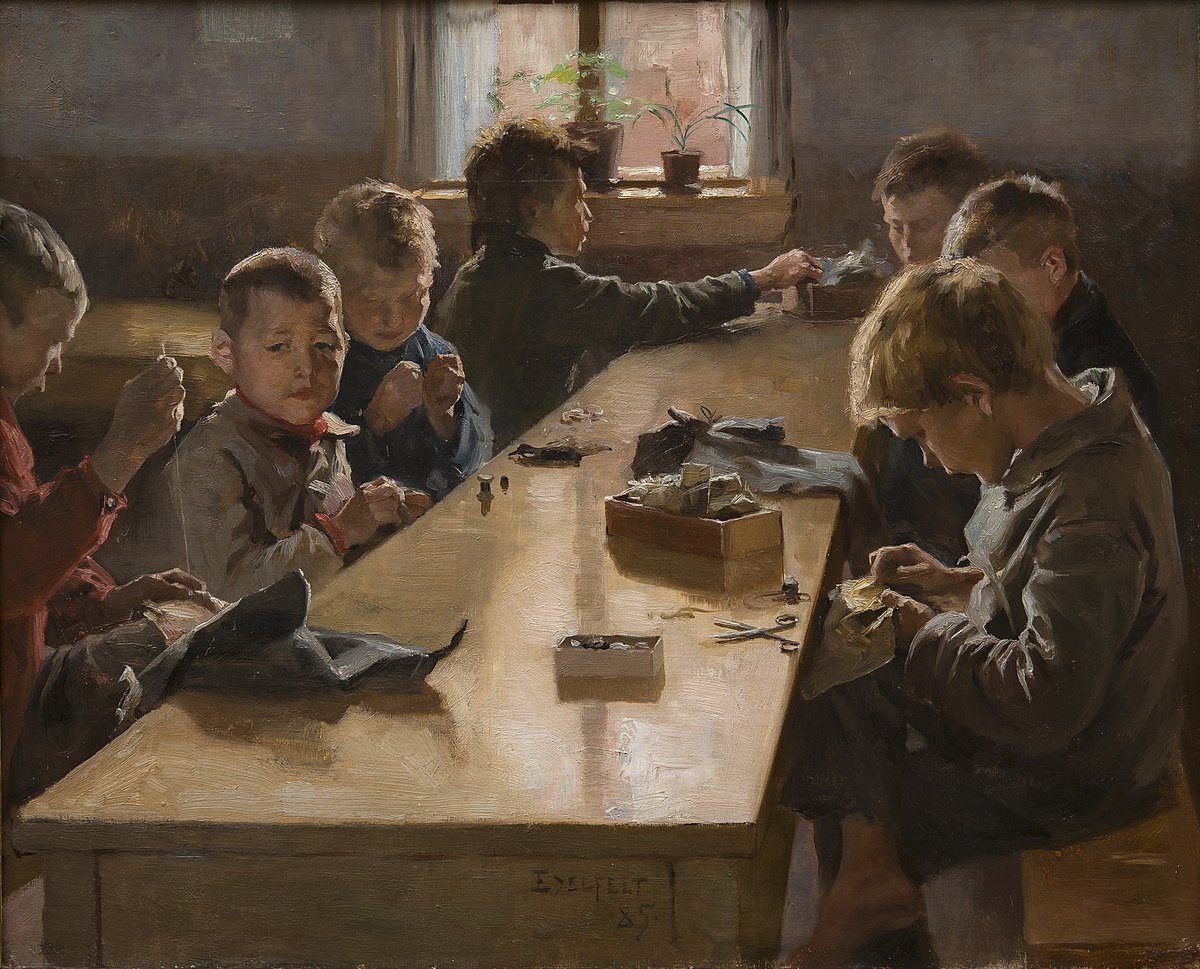 RT @gjeni_u: Albert Edelfelt,  1854 - 1905,  Finish painter,  The Boys’ Workhouse, Helsinki, 1885 https://t.co/AZLfU3HMQS