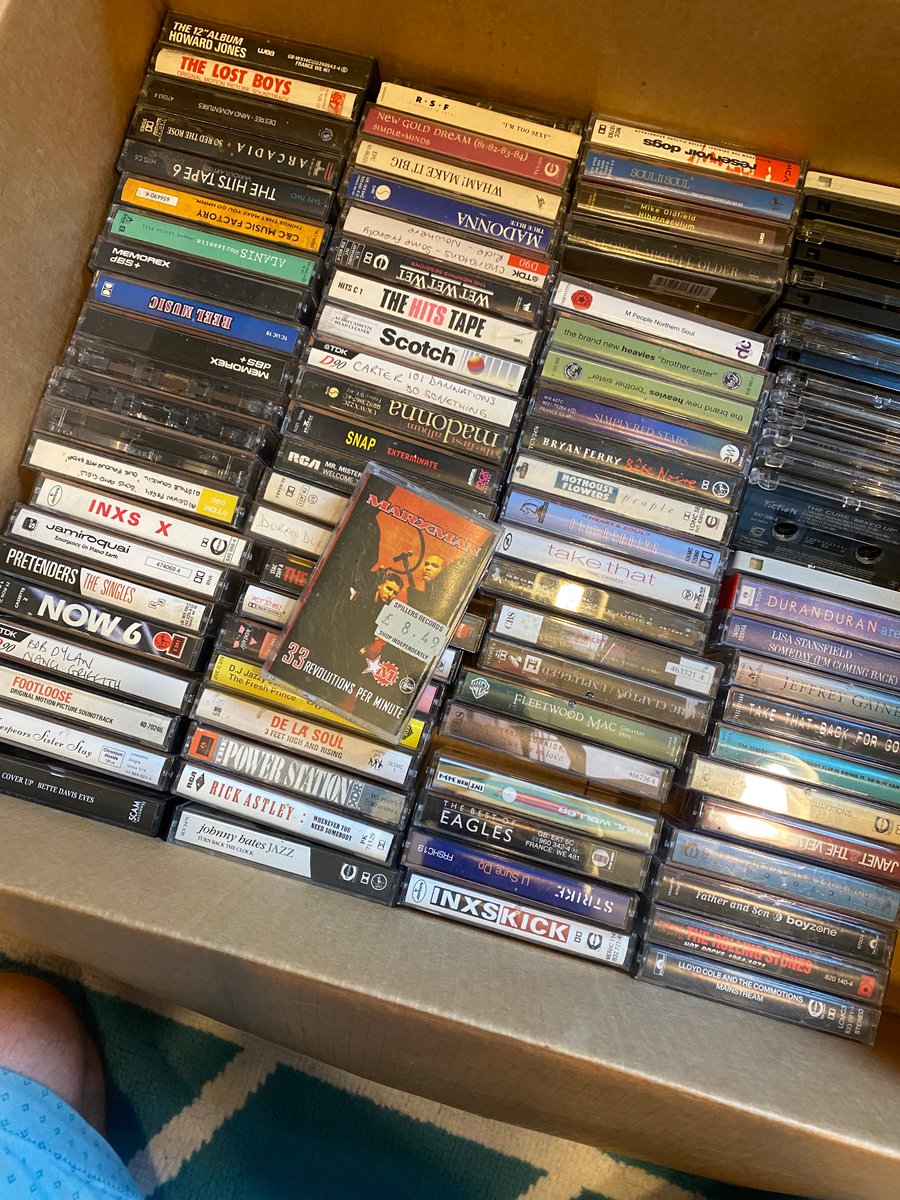 henners29's tweet photo. @spillersrecords just picked this box of cassettes up from a reuse site and came across this beaut..
Some right treasures in here! #spillersrecords #classic cassettes #90s https://t.co/KHFiyOn0ke