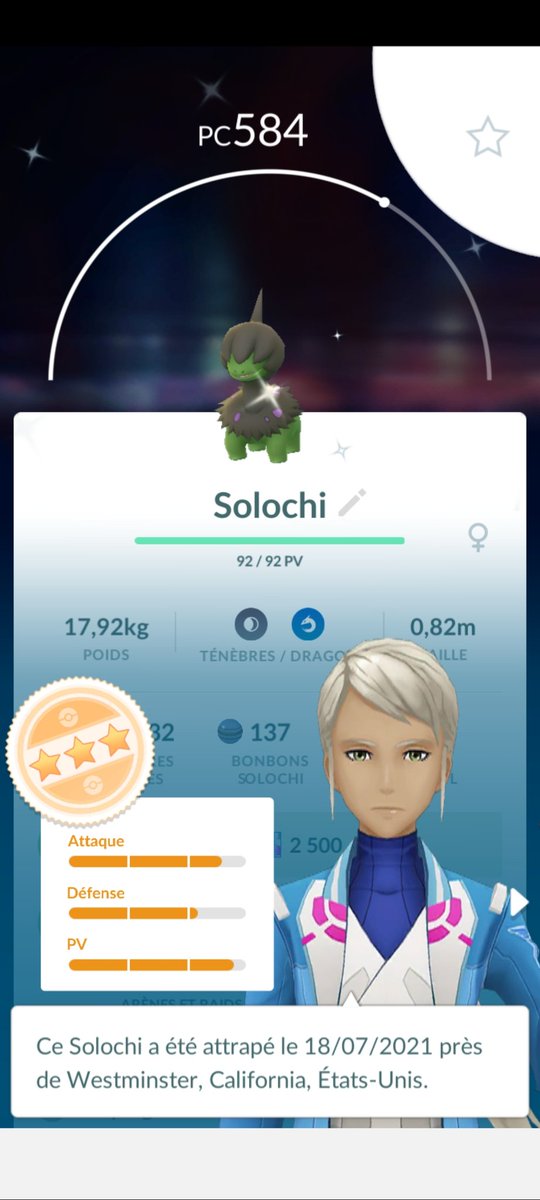 Lux_ianna's tweet photo. Vive les passes à distances !!!! 
Et un grand merci à mes amiricain ❣ Je finis la journée en beauté 🥰
#pokemongo #pogo #solochi #solochishiny #pokemon #pokemongofest2021 #shiny https://t.co/4RJuz1sZ1x