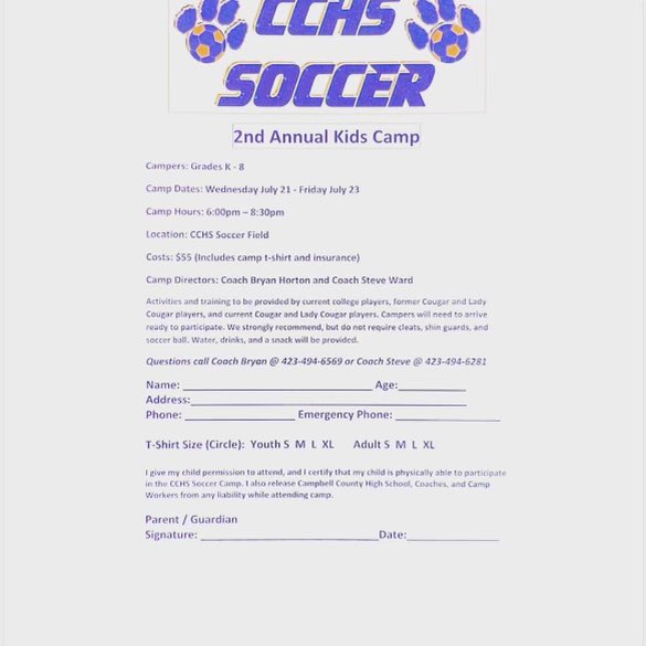 cchs_soccer_'s tweet photo. Join us Wednesday July 21-Friday July 23 for our annual kids soccer camp!! More information below. https://t.co/6cPFScvFDu