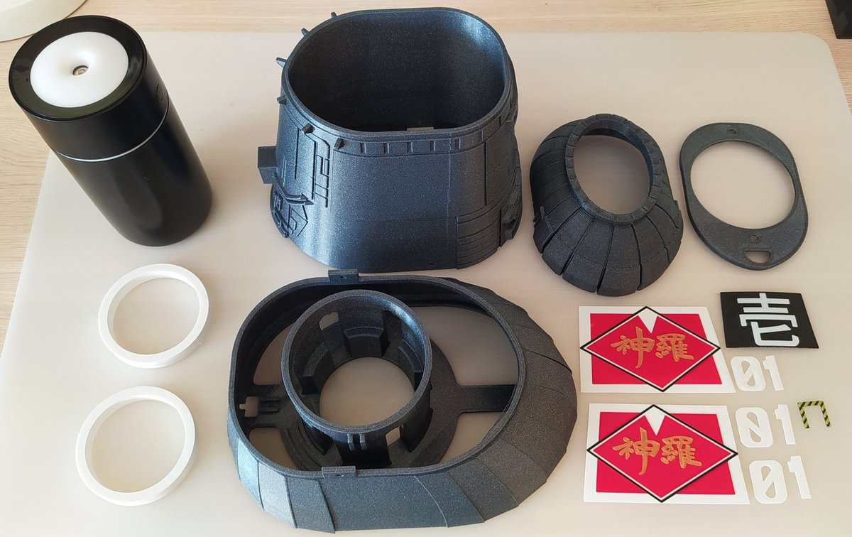 n3D_workshop's tweet image. Ahora si 👍, todas las partes del Reactor Mako #FFVII preparadas para el montaje. 
#3Ddesig with CatiaV5 and #3Dprinted with @Ultimaker 2+ and @Fillamentum Vertigo Grey PLA.