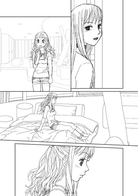 「My doll house」の下描き
台詞フキダシ擬音無し絵その、12

土足生活スタイルの家ですが、ベッドに土足で上がるのはどーかと思います😅
でも、ブーツ描きたかったからこーなった🤤 