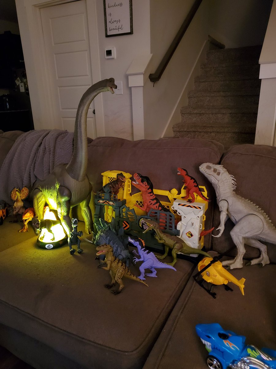 ghuie's tweet photo. @JurassicWorld It definitely is! We're having as much fun as he is! We can't wait for the new movie to hit theaters! He's seen all the new Camp Cretaceos! 🦕🦖 https://t.co/cpNh4x451V