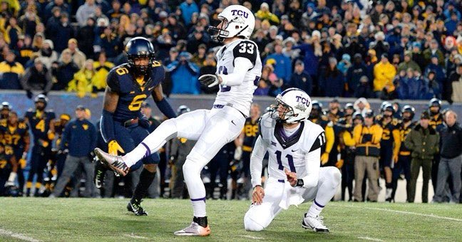 CFB247's tweet photo. Jaden Oberkrom
TCU, Kicker 2012-2015 https://t.co/ZsTHC37vcL