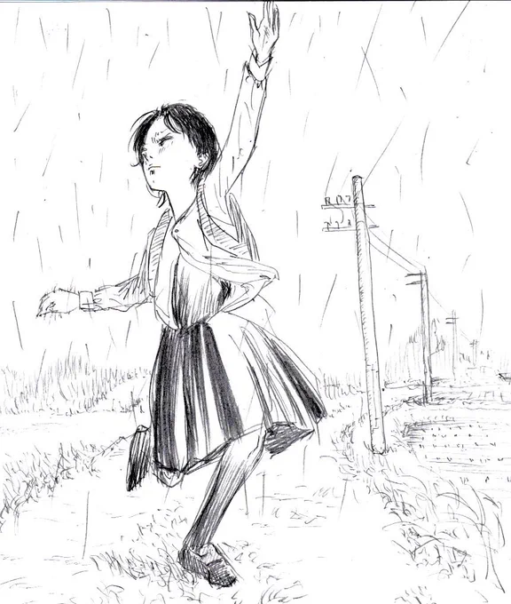 藤本先生の #ルックバック 読みました。切ない話。
これぞ「ザ・日本海側」という神背景。

変な顔の漫画を描いてしまって、しばらく友達と二人で腹を抱えて笑いあっていた中学時代を思い出しました。

セミ人間読みたい。 