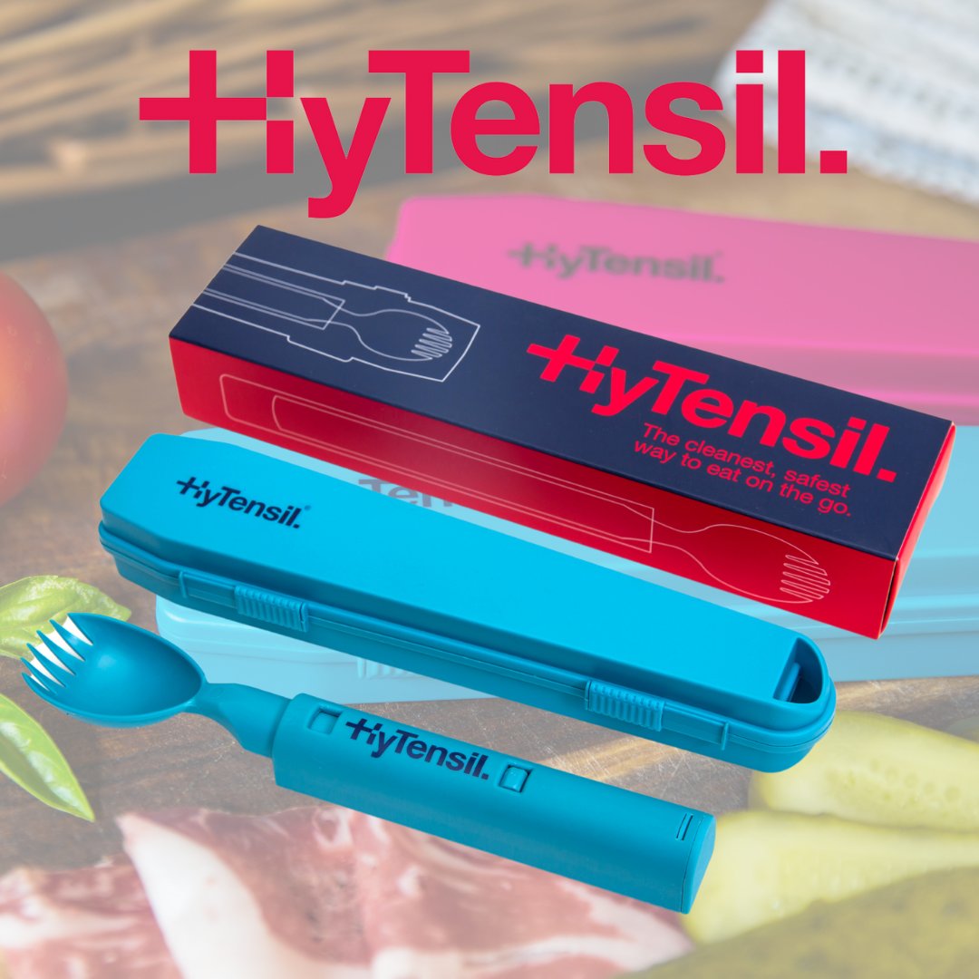 Using a reusable HyTensil set for your office #lunch, #staycations, #camping, #festivals and #picnics means you're reducing the need for single use plastic cutlery.  HyTensil is hygienic and handy for eating on the go so it's the perfect solution! #hytensil #eatonthego