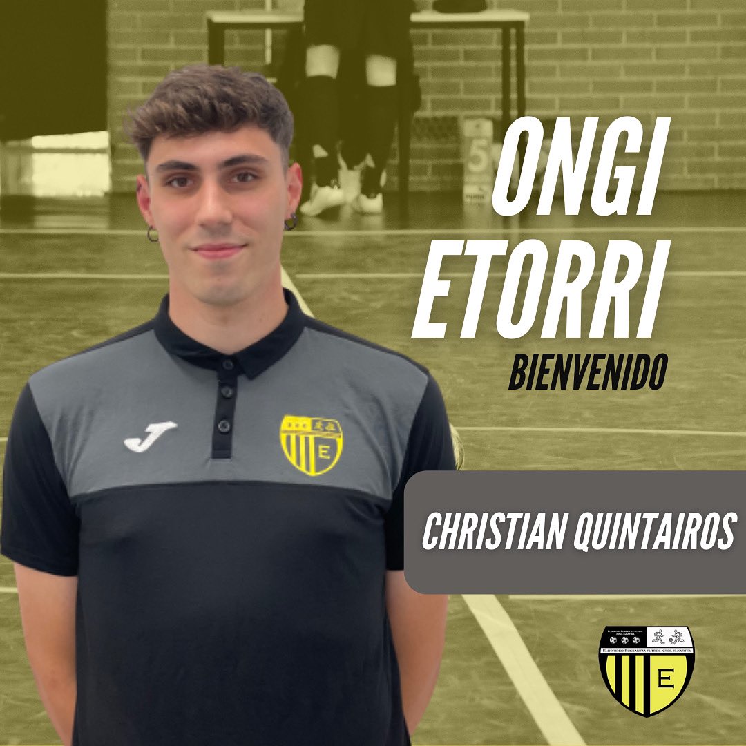 🚨🆕 Christian Quintairos, procedente del Scorpio FS, segundo refuerzo del equipo de Tercera División para la temporada 2021/22.

👋Ongi etorri, Christian!

#elorrioko #aretofutbola #futbolsala #elorrio #terceradivision #hirugarrenmaila