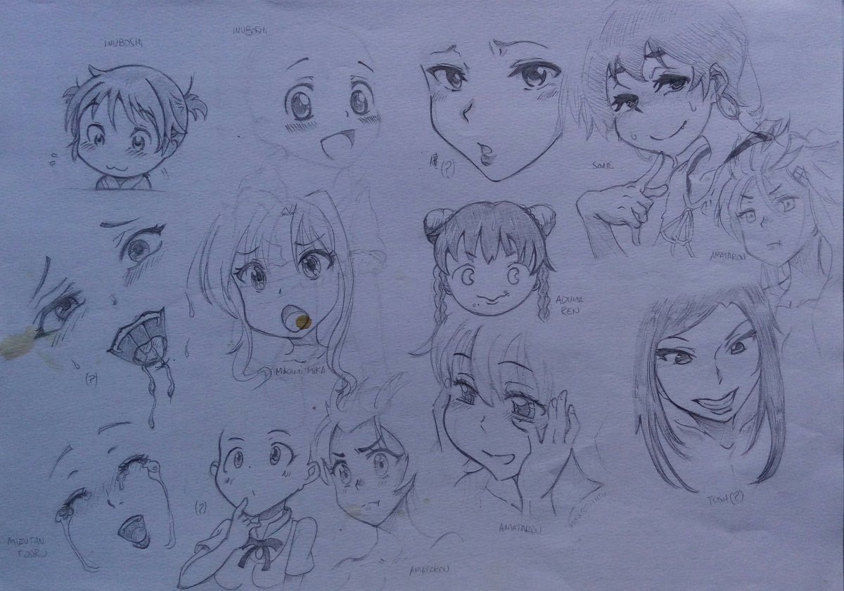 Landro_Acardo's tweet photo. Sí son de los primeros dibujos, todos copias. La mayoría +18
#sketches
#Pencildrawings
#lapiz
#dibujos
#Inuboshi
#Soine
#MikamiMika
#AdumaRen
#Amatarou
#Tosh (?)
#MizutaniTohru
#Maho
#KabukiShigeyuki
#Hirame
#Fishine
#Ireading
#ChioChanNoTsuugakurou
#MiyamoChio
#ChioChan
#Lain https://t.co/gAuXyooB3l