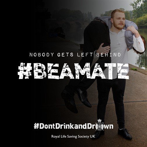 Did you know that having a drink is the last thing 20% of drowning victims do? Stay safe - plan a safe route away from water - look after one another #DontDrinkandDrown #BeAMate #RLSS