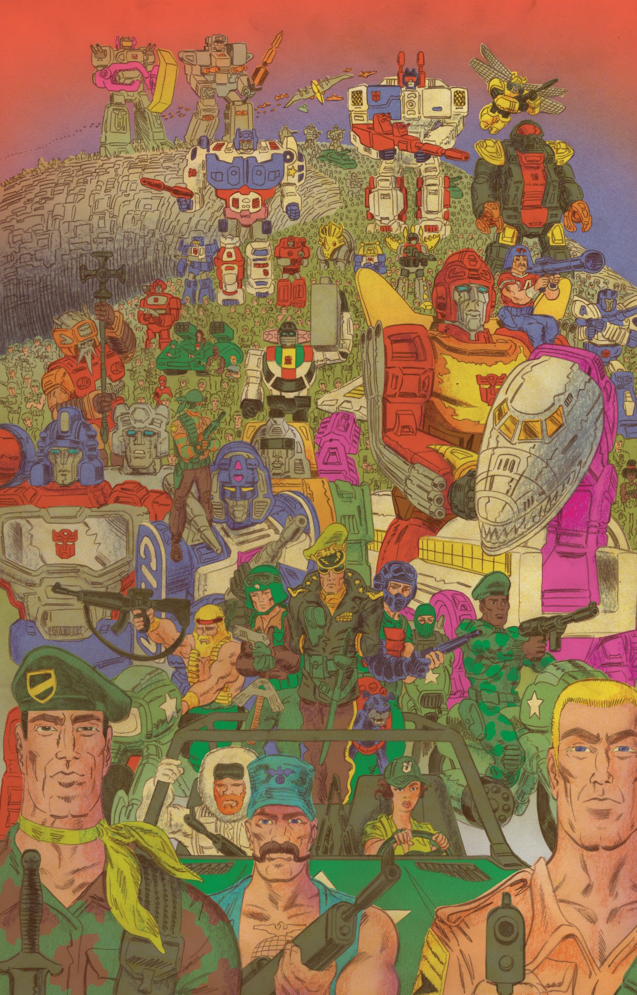 Cool Comic Art on Twitter "Transformers vs. G.I. Joe (2014) art by Tom