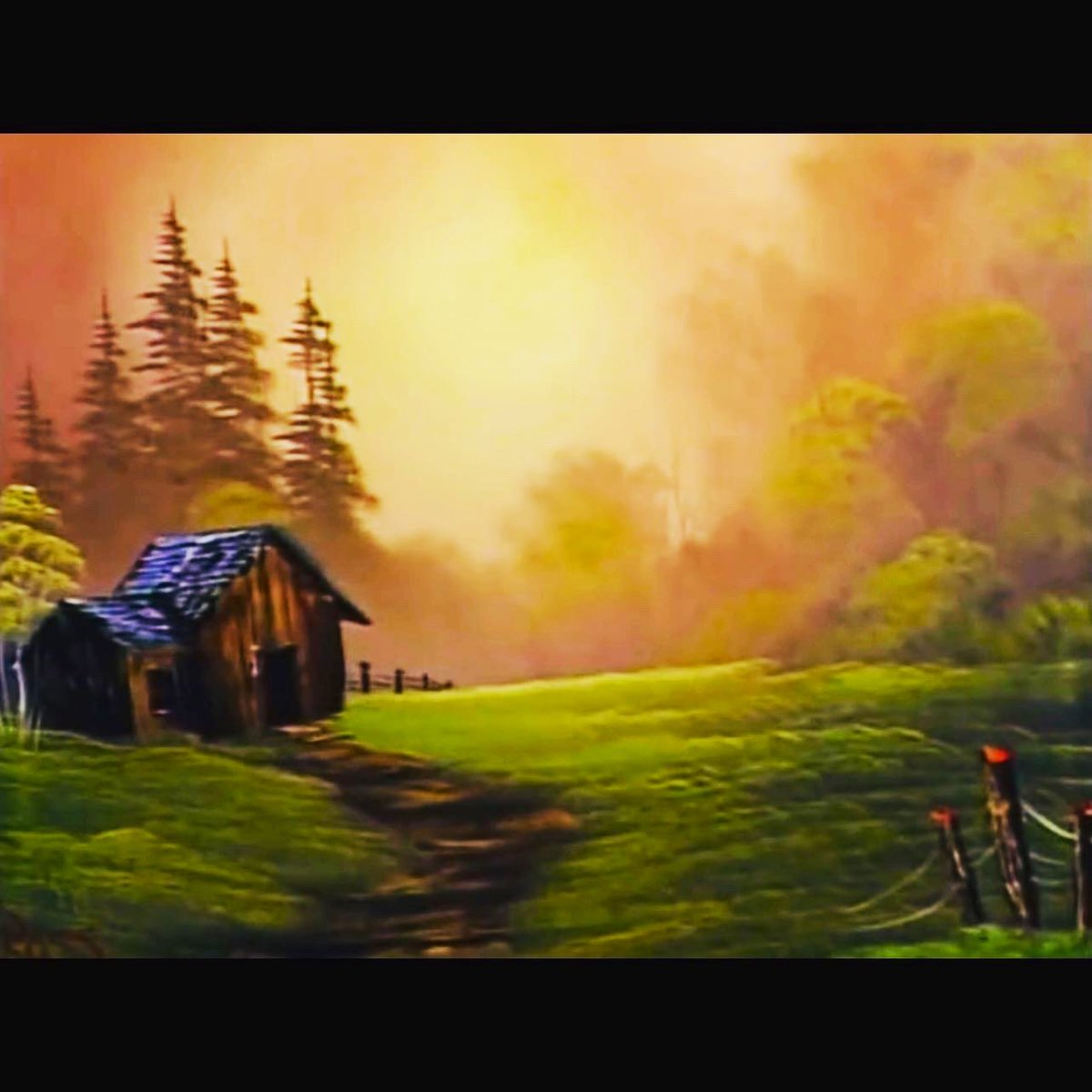 i tried to make a cute render while following along with Bob Ross

i couldn’t use “undo” so there were many happy little accidents lol