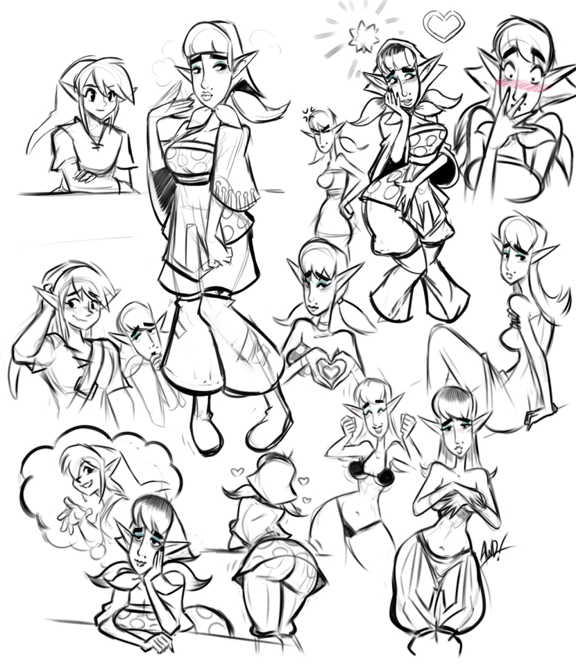 Older collection of Peatrice doodles 