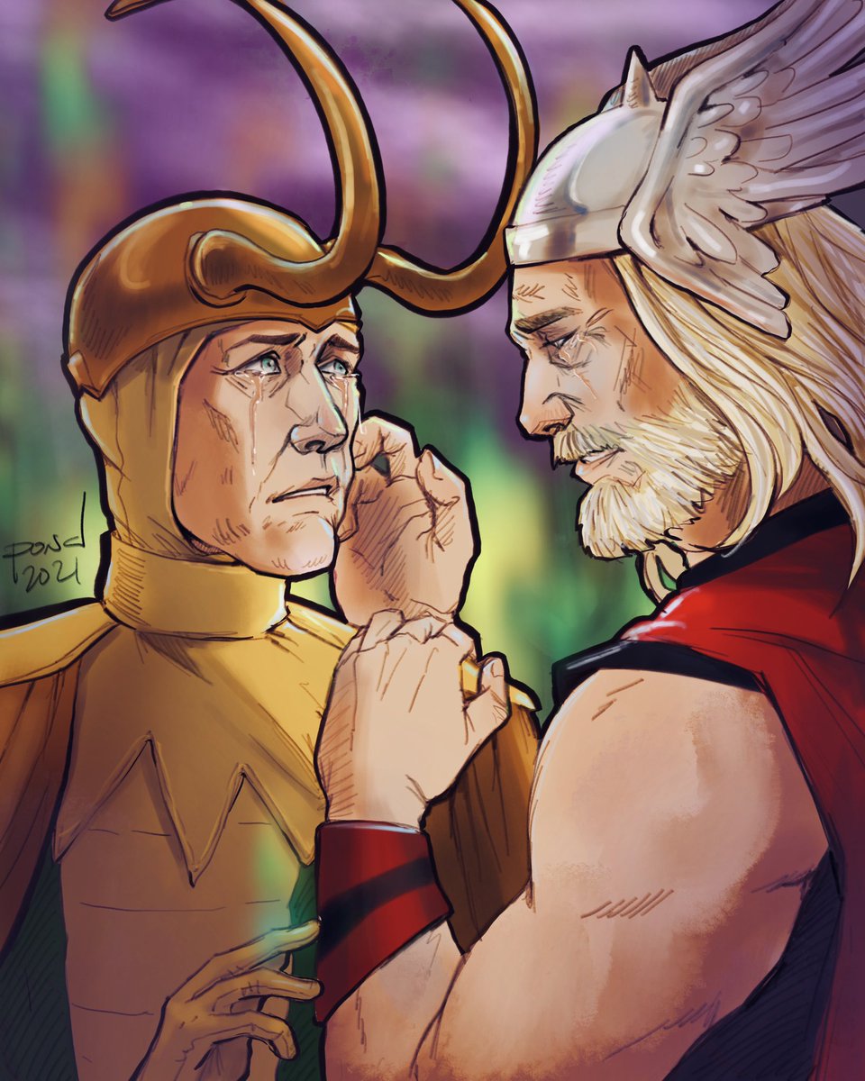 Welcome to Valhalla, brother...

Marvel (Loki TV). #ClassicLoki & Classic!Thor with a beardy upgrade 'cause I couldn't not.

(...ugh. UGH. I'm still not over it.)