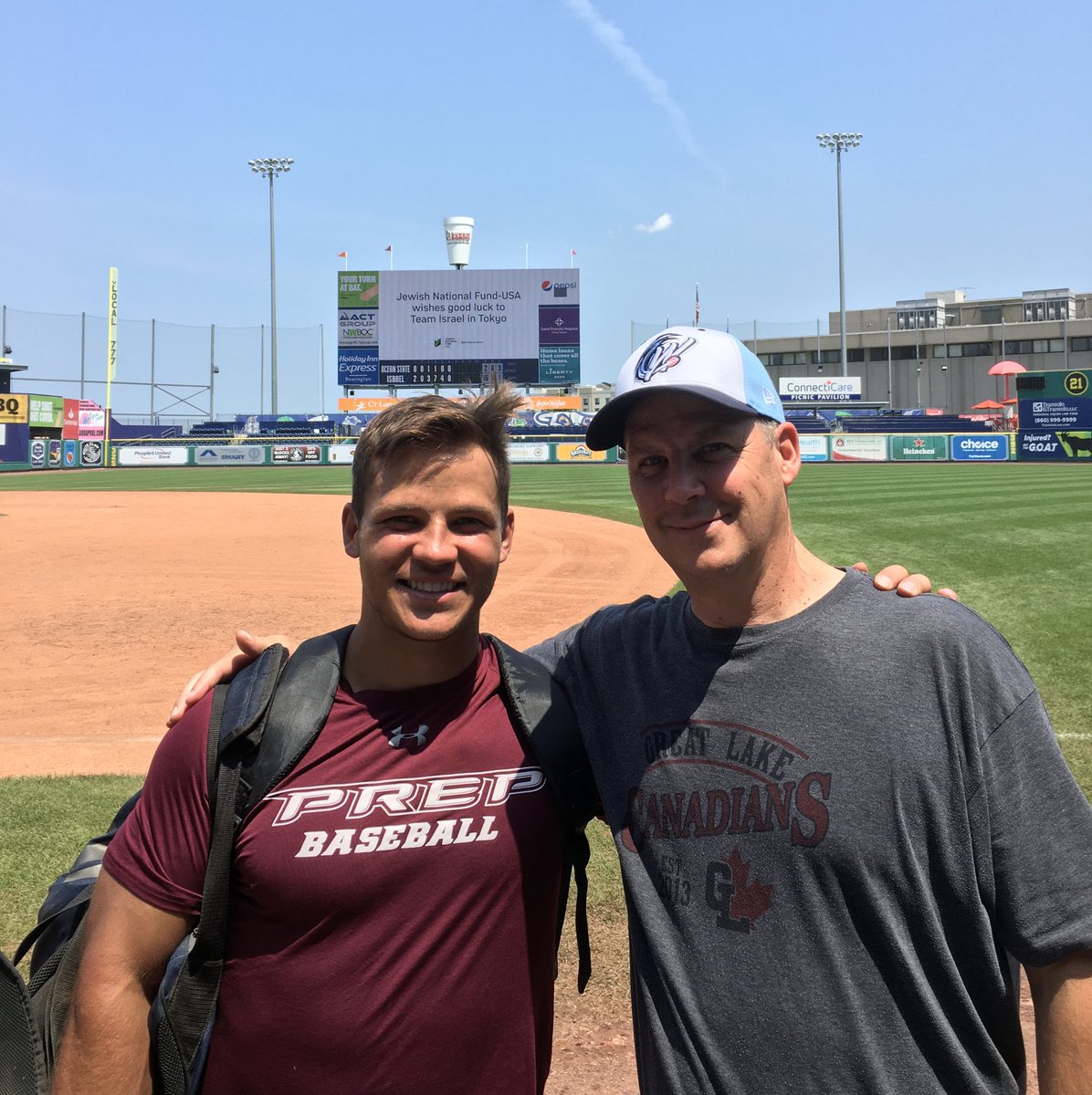 MavesBrett's tweet photo. With the shackles coming off on travel, made the break to the 🇺🇸 to see Kyle…first time since January 👍.  Caught some @OceanStateWaves games inc one vs Israel’s Olympic Team. Put Newport, Rhode Island on your list! https://t.co/op4y9JMDaR