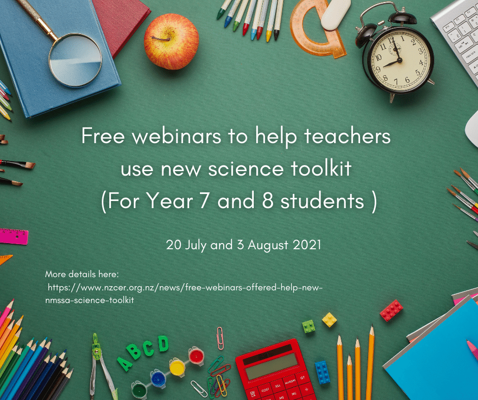 NZCER's tweet photo. Reminder that tomorrow NZCER and @otago are offering the first of two free science webinars to assist teachers to get the best out of using the Year 7 and 8 Science Toolkit. The webinar is on from 11.30-12.15pm. More details here:
https://t.co/nUVSitRZ9K #NMSSA #Science #Yrs7&8 https://t.co/rOtovrH6y5