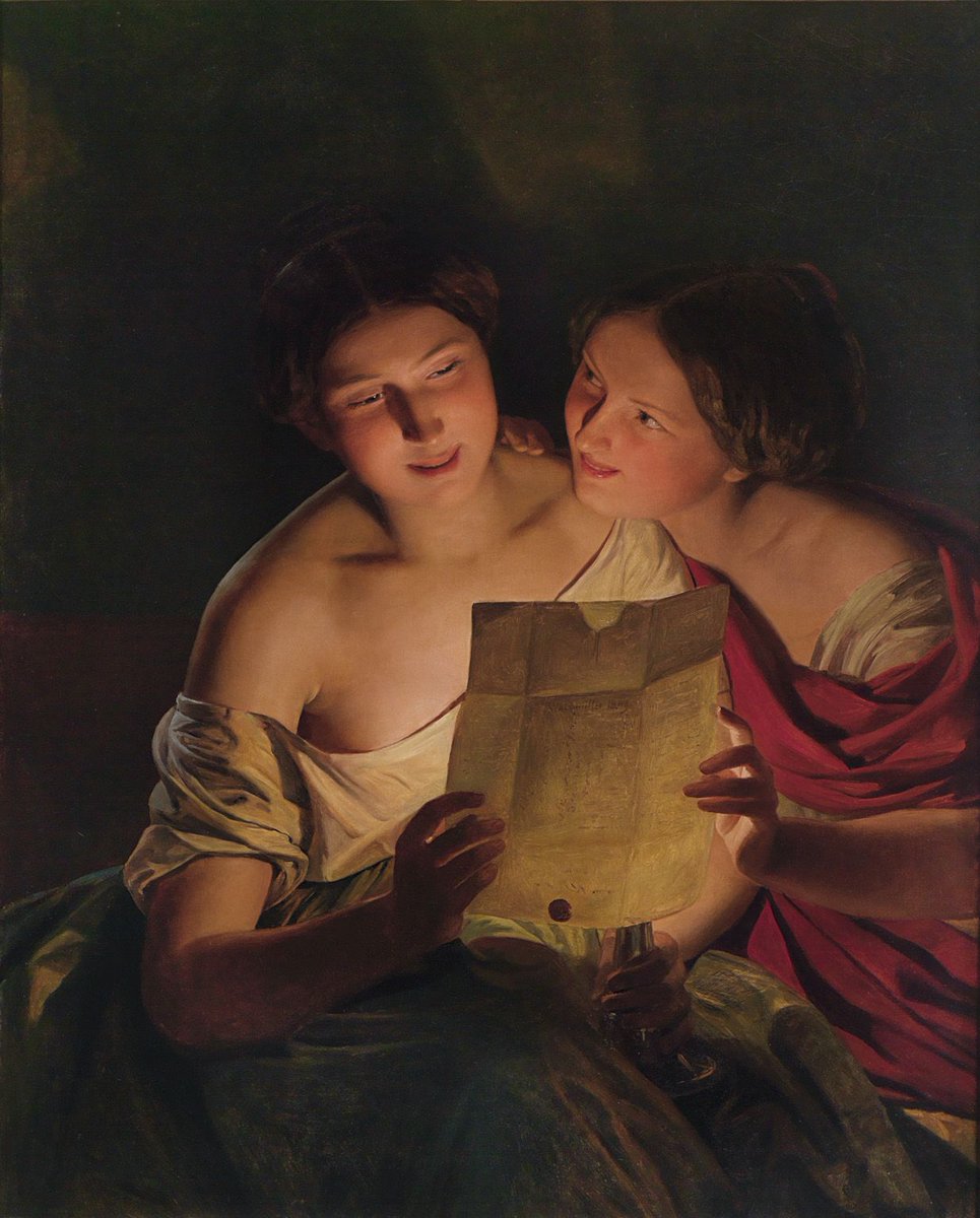 Art_Vanitas's tweet image. "The Love Letter" by Ferdinand Georg Waldmüller (1849).