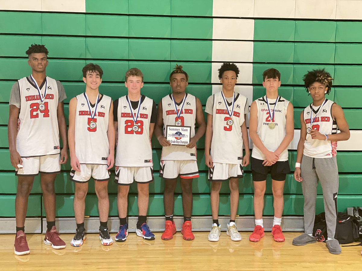 inredbball's tweet photo. Congratulations 2024 Indiana Red champions! @JTMay12 x @nemoXdang x @Jensen_Turnerr x @ralphrogers2005 x @StephonOpoku #IndianaRedBasketball #hoopers #Champs https://t.co/C8hb16reFl