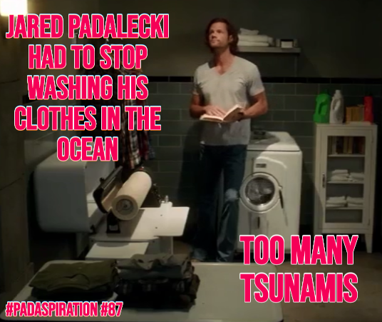 Franki3W's tweet photo. #PadaSpiration #87
#JaredPadalecki had to stop washing his clothes in the ocean. Too many tsunamis.
#Walker #WalkerFamily #WeLoveYouJaredPadalecki #SPNFamily #JaredPadaleckiAppreciationDay #Inspiration #Motivation #AKF @jarpad #Tsunami #LaundryDay #PadaPower #JaredMakesUsSmile https://t.co/TjtWh1EKK8