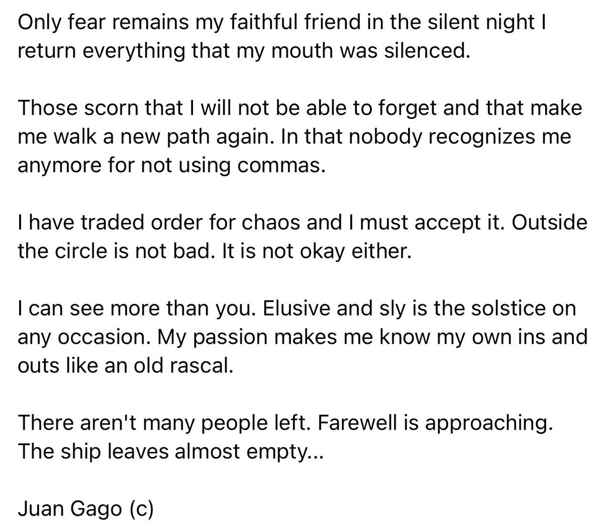 ionztomo16's tweet image. ALMOST EMPTY 🔦 

By Juan Gago (c) 🩸 

#almostempty #givememore #punching #writing #writingsad #writingaboutlife