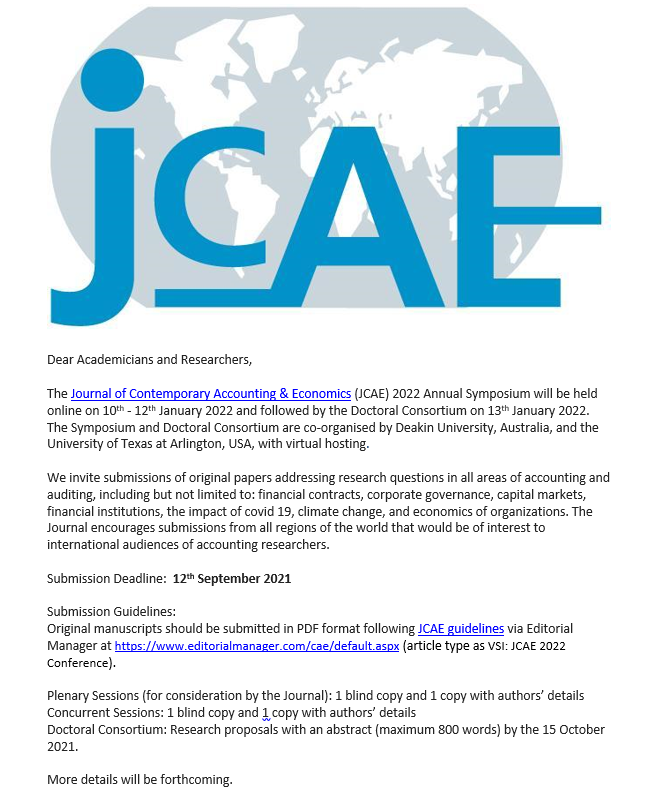 AFAANZ on Twitter "*** Conference Alert *** The JCAE 2022 Annual
