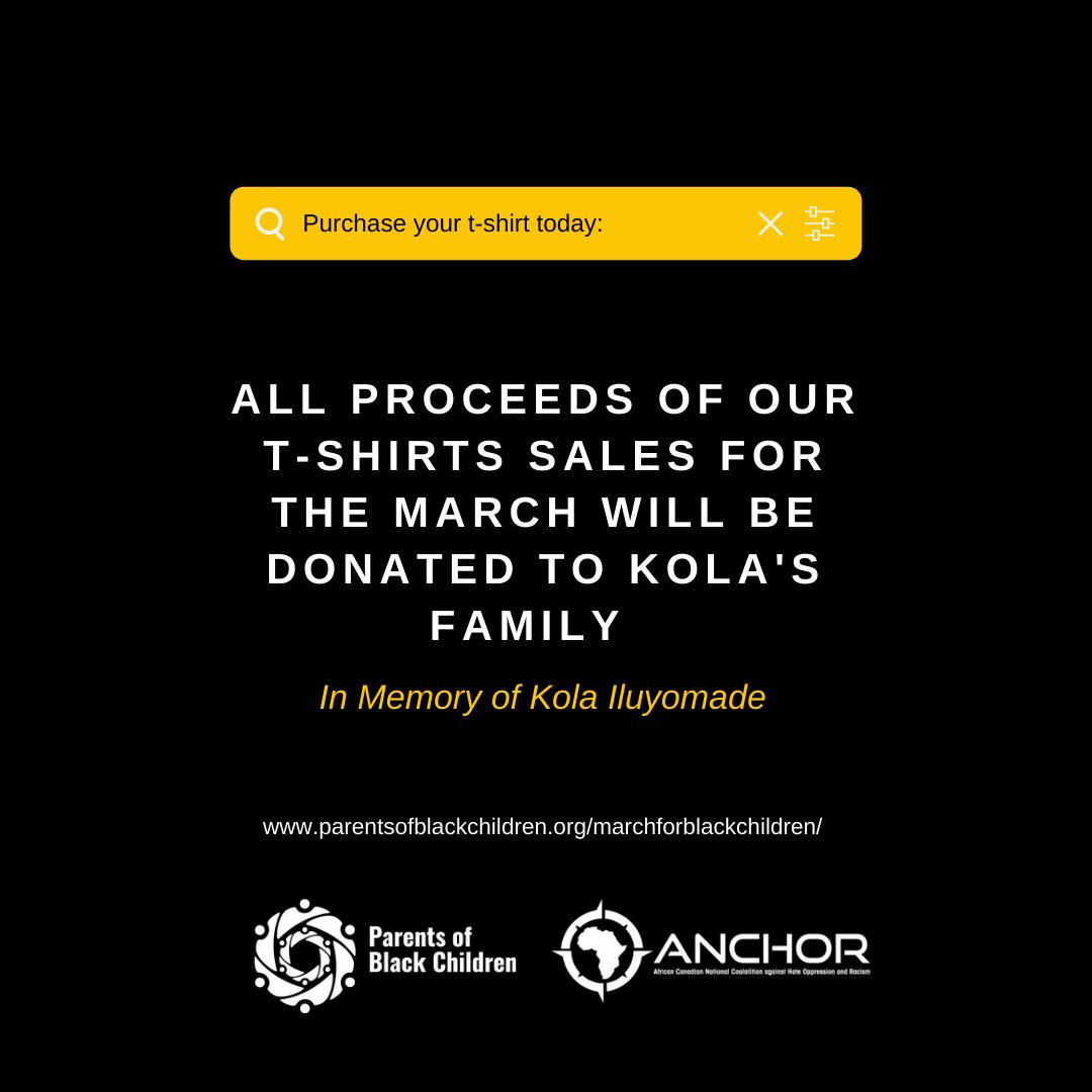 PoBCAdvocate's tweet photo. Tomorrow is the last day to order T-shirts so you’ll receive them in time for the #marchforblackstudents . Get your order in! All proceeds purchased by this date will go to the family of our dear friend Kola Iluyomade. https://t.co/4vygA61ZJ6 https://t.co/acDF0SLnl1