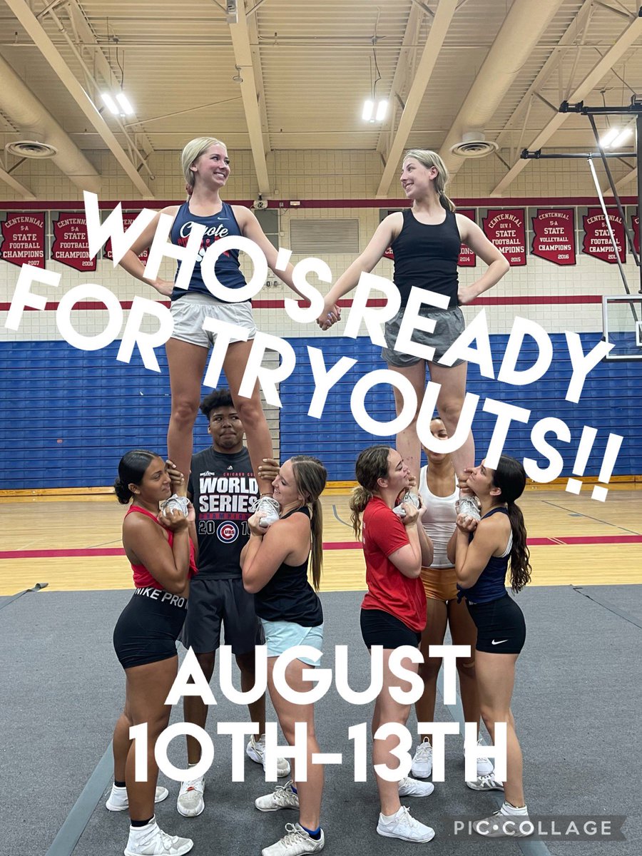 CeHSspiritline's tweet image. Save the dates!!!!
Fall tryouts dates are set. CeHS cheer and Pom tryouts will take place August 10th-13th 
Centennialspiritline.com. 
@CeHSathletics @CehsStuSection @CeHSAZ @cehsstuco