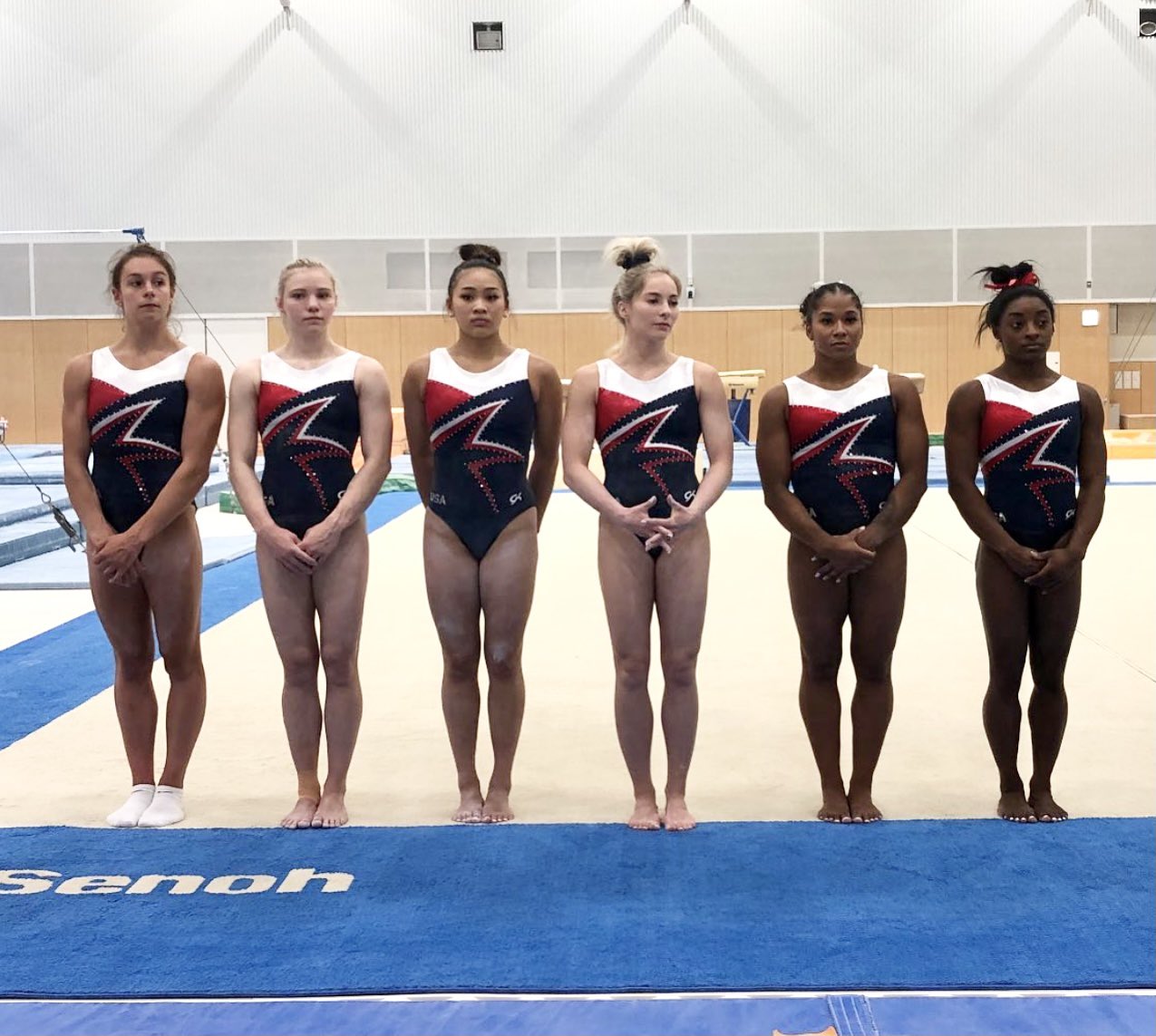 Inside Gymnastics on X: "When photos of a focused Team USA were posted,  some on social made negative comments about the team not smiling. NCAA  Champ & Olympian Missy Marlowe shared her