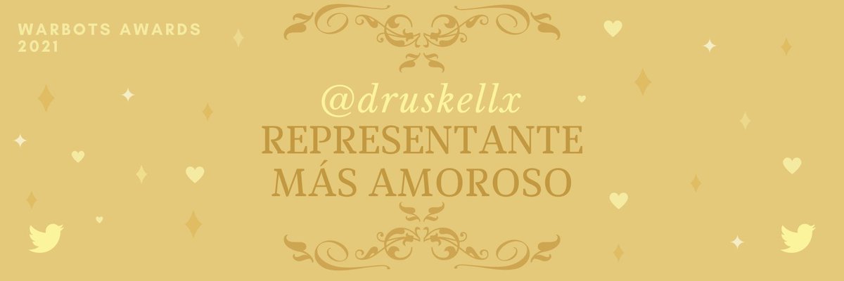WarbotsAwards's tweet photo. El representante ganador de la categoría REPRESENTANTE MAS AMOROSO es....

🏅@druskellx🏅
FELICIDADES!!!! https://t.co/fU4x91VVGj