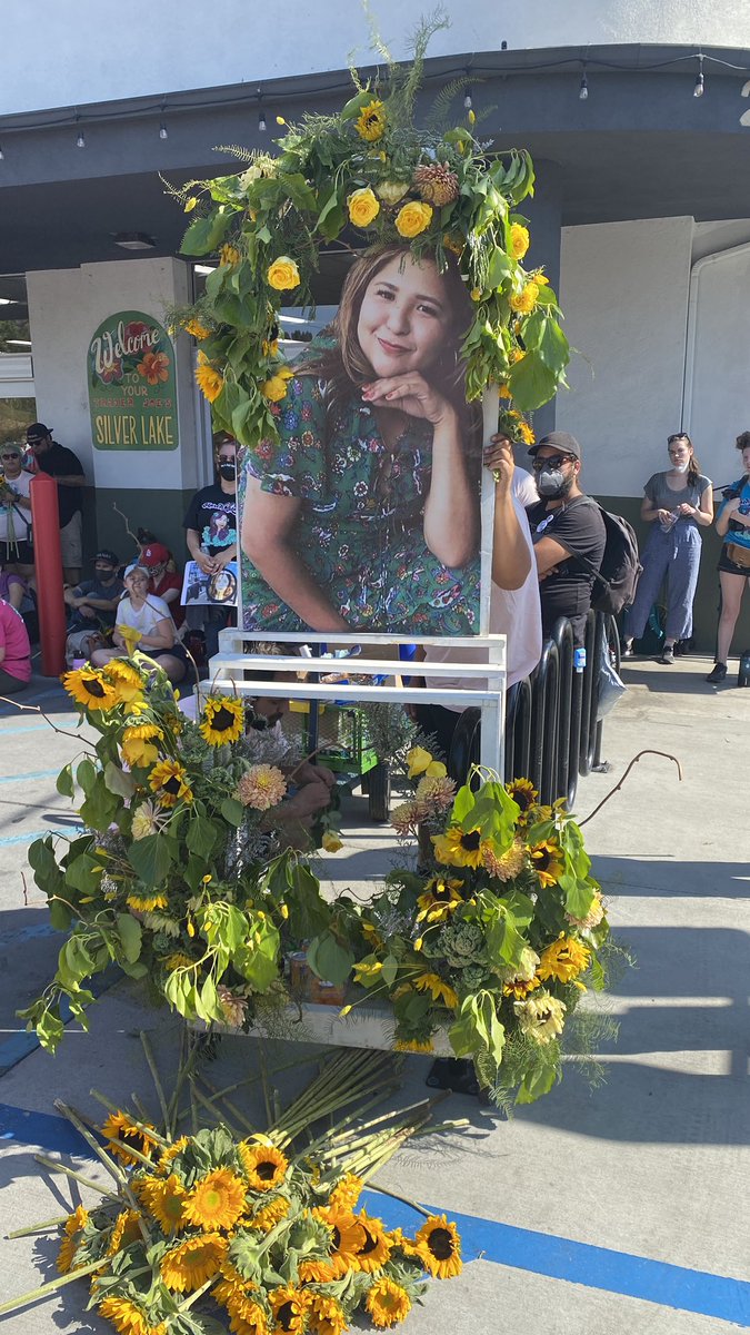 RickonKCAL's tweet photo. The Corado family invited Mely’s friend to speak. They also asked the families of others who have died in police and deputy shootings to share their stories #MarchforMely | @CBSLA https://t.co/61ZxlMwRe1