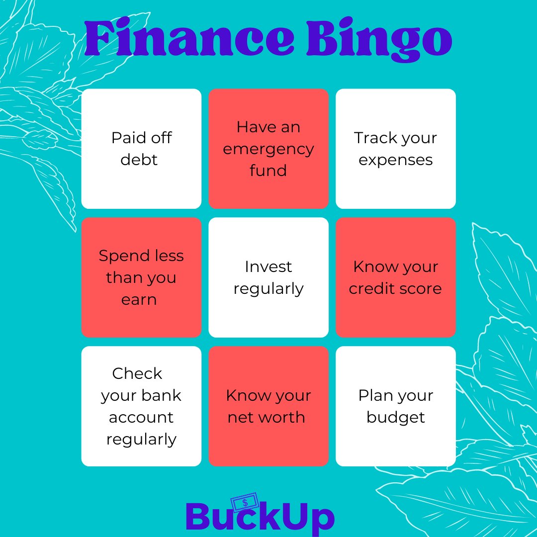🤑 B I N G O 🤑

#financialliteracy #financeBingo #buckup