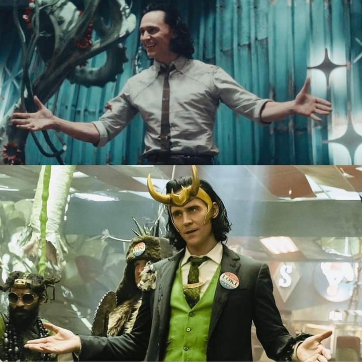 AbadGabyTellez's tweet photo. Misma pose, diferentes versiones de #Loki #Lokipresidente https://t.co/wrWLnP8OFm