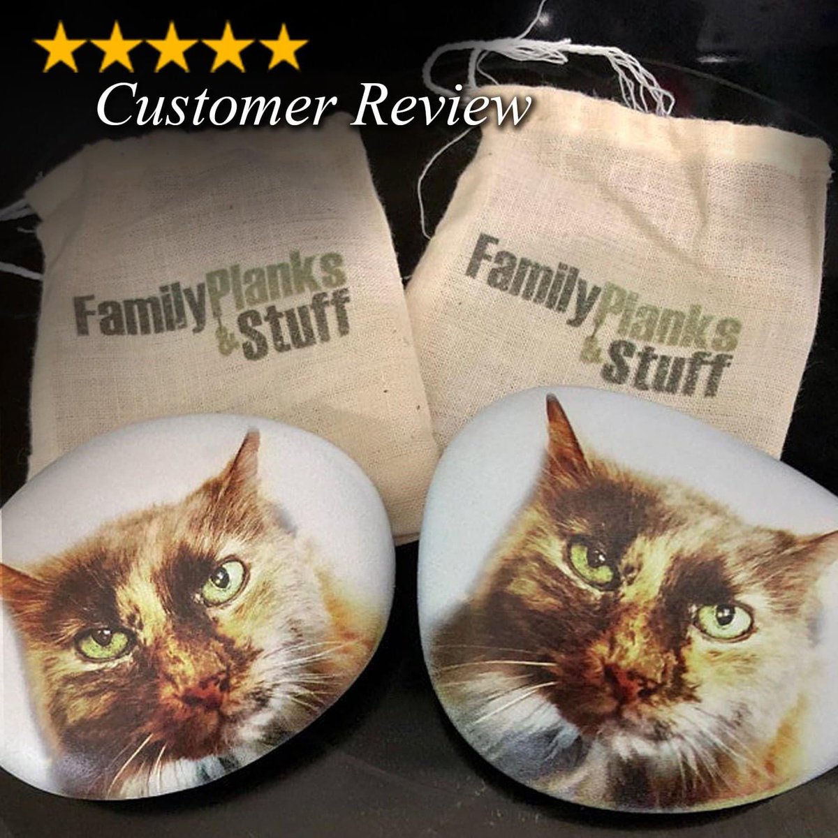"Second time using you for pet memorial stones - Super awesome customer service, crazy fast processing/shipping, and excellent quality once again! Highly recommend! Thank you!!" -Immore
#Catmom #Catdad #SupportLocalShelter #ShelterDonation #RockaRescue #FamilyPlanks #Review