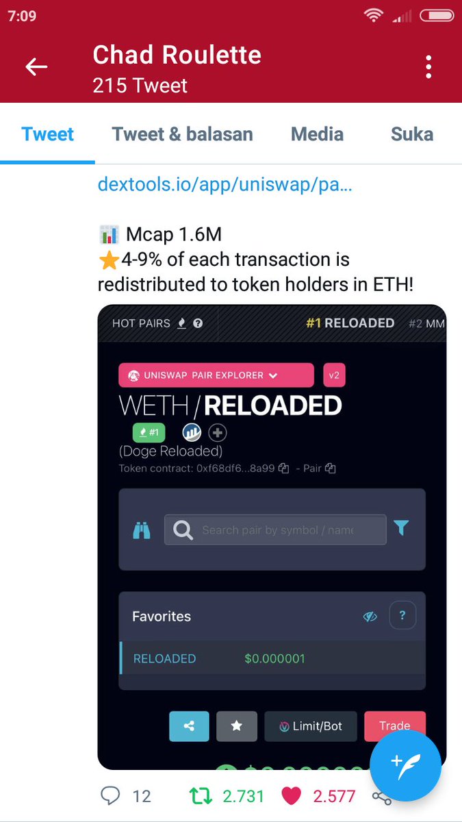 Maria05052004's tweet photo. @ladyincrypto @RouletteChad Done sir https://t.co/5wLtcNI6nv