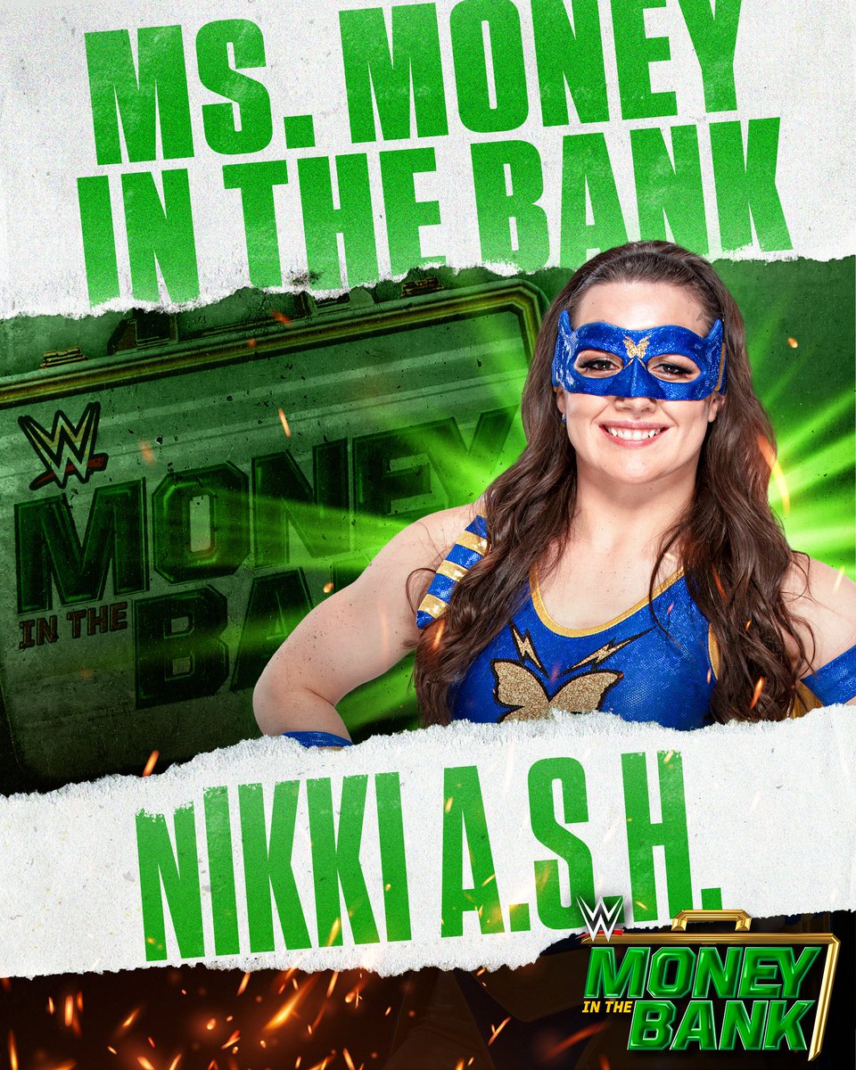 WWE's tweet image. NIKKI A.S.H. JUST DID THAT.

#NikkiASH @NikkiCrossWWE has won the #MITB contract!