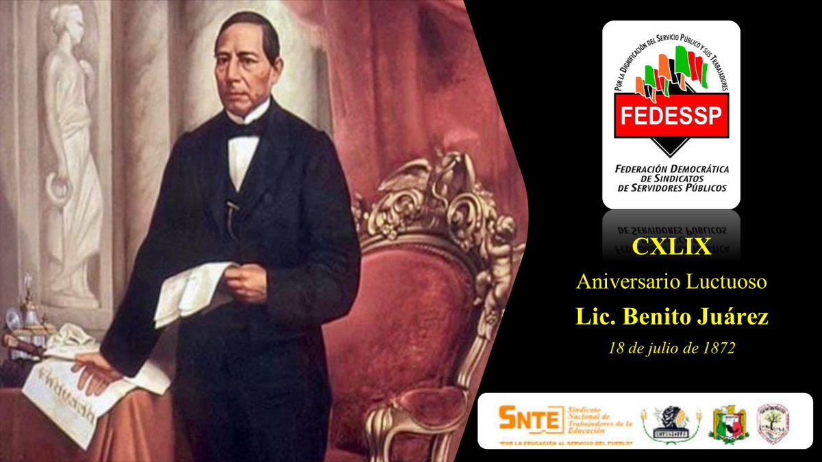 "Entre los Individuos, como entre las Naciones; el Respeto al Derecho Ajeno es la Paz".
#UnDiaComoHoy
#18deJulio de 1872.- Fallece en Palacio Nacional, el Presidente de la República Mexicana, Lic. Benito Juárez García; "Benemérito de las Américas".
#TodosSomosUno
<a href="/agusaviles1/">Agustín Avilés</a>