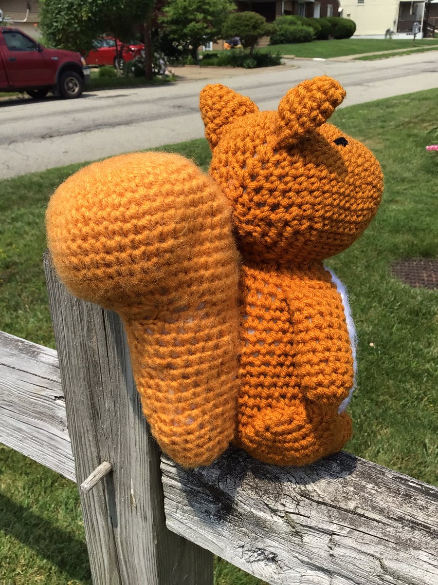 PamDonnaKnits's tweet photo. Trying new squirrel patterns since our next event will be the Squirrel Hill Night Market on August 28. I think we may have a good pattern here. #squirrel #squirrelhillnightmarket #supporthandmade #supportsmallbusiness #yarnlifeisthegoodlife #knittingbypamanddonna @UncoverSqHill https://t.co/H3vFssdsT1