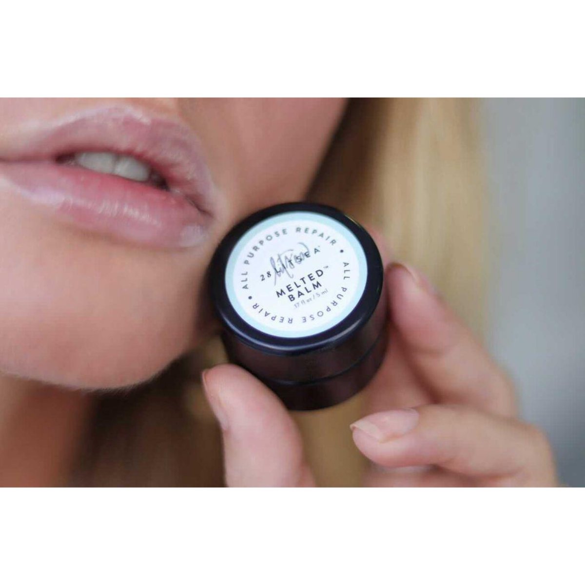 Did you know that Melted Balm is the perfect lip primer? When your lips are smooth and hydrated, your lipstick/lipgloss will apply and look better.

Our super lightweight balm can also be worn alone to highlight your natural lip color.

Just gorgeous on Danielle pictured here.
