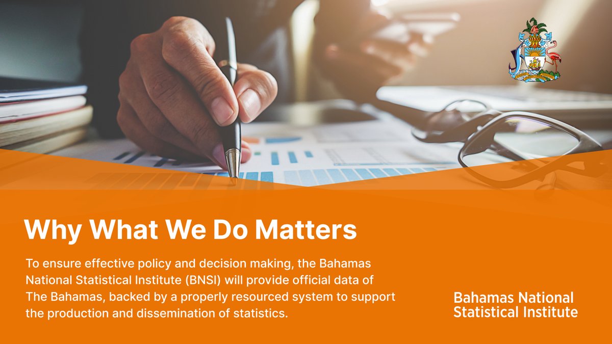 StatsBah's tweet image. The data we collect at the Bahamas National Statistical Institute is important and helps government make informed decisions that affect our families, neighbourhoods and businesses. 
Be sure to visit our website stats.gov.bs and stay informed!