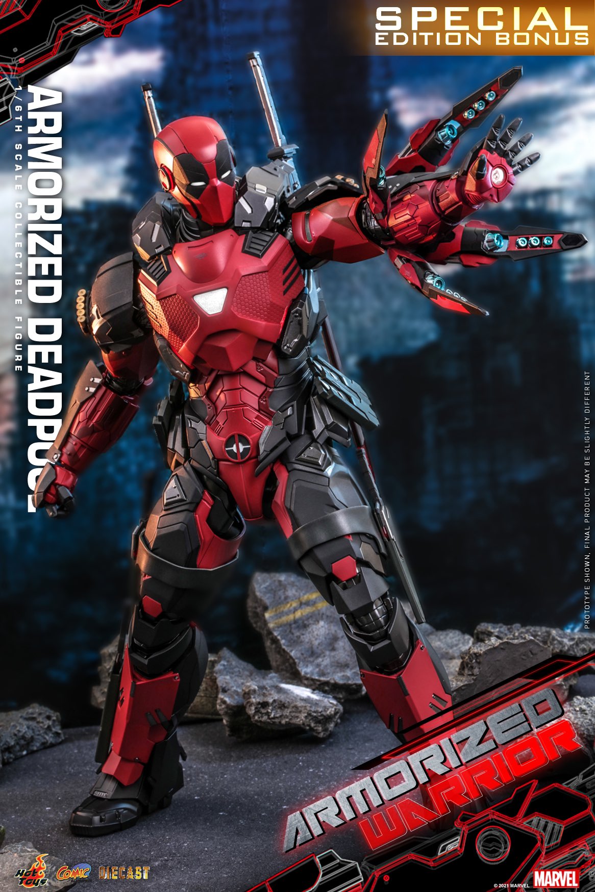 ホットトイズジャパン 新製品発表 トイサピエンス限定 コミック マスターピース Diecast マーベル コミック アーマライズ ウォーリアー コレクション １ ６スケールフィギュア アーマライズ デッドプール ボーナスアクセサリー付き