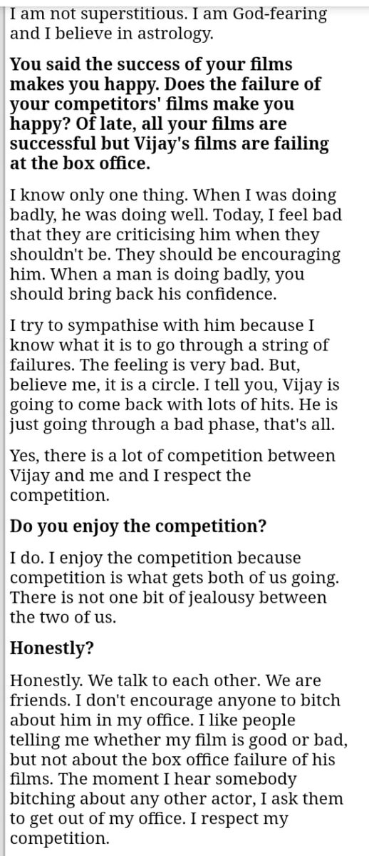 BeingAravind_'s tweet image. #Ajith about @actorvijay comparison during 1999

#Beast
