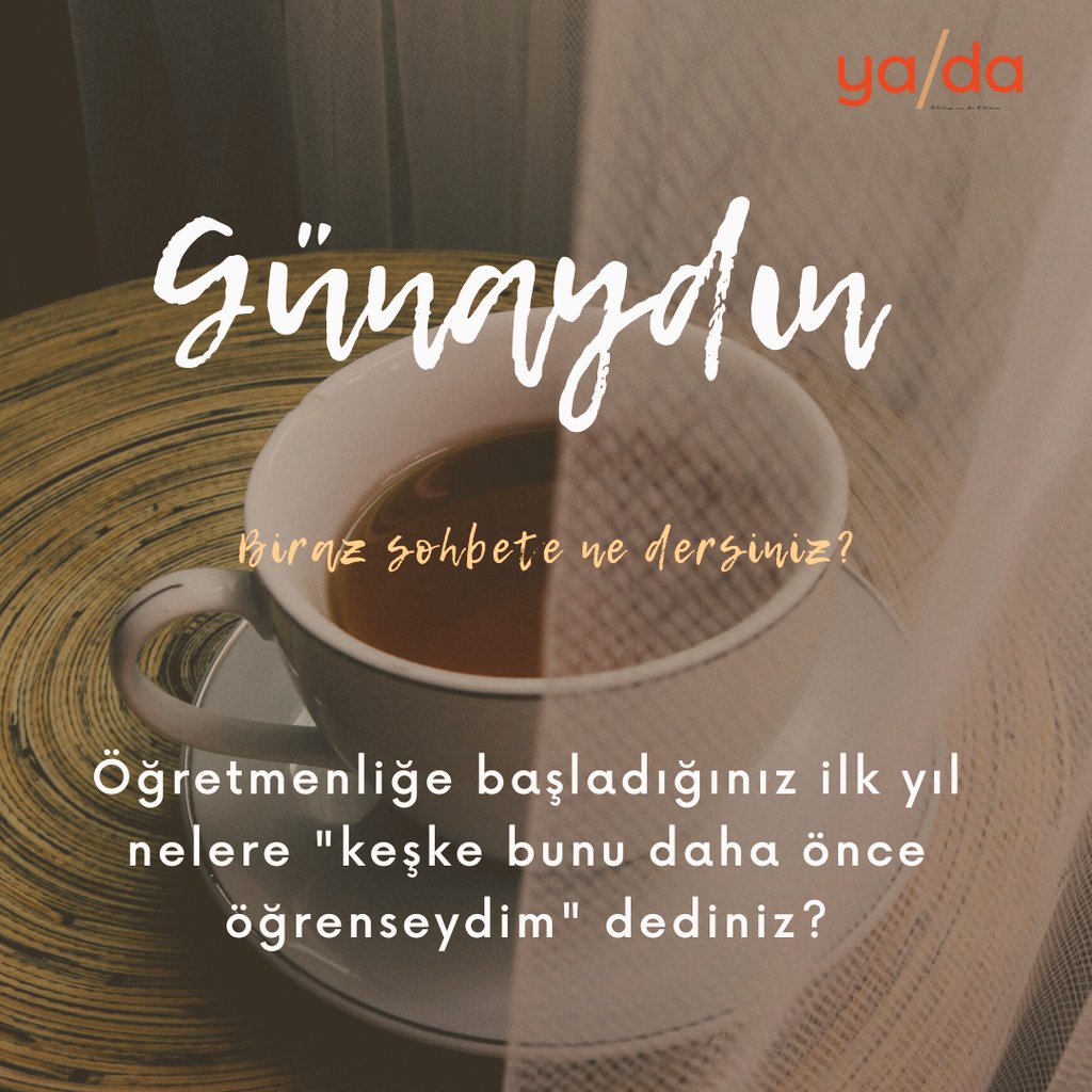 Günaydın🌞
Hadi biraz sohbet edelim.
Öğretmenliğe başladığınız ilk yıl "keşke bunu daha önce öğrenseydim" dediğiniz neler var?🤔
Yorumlarda buluşalım.😊