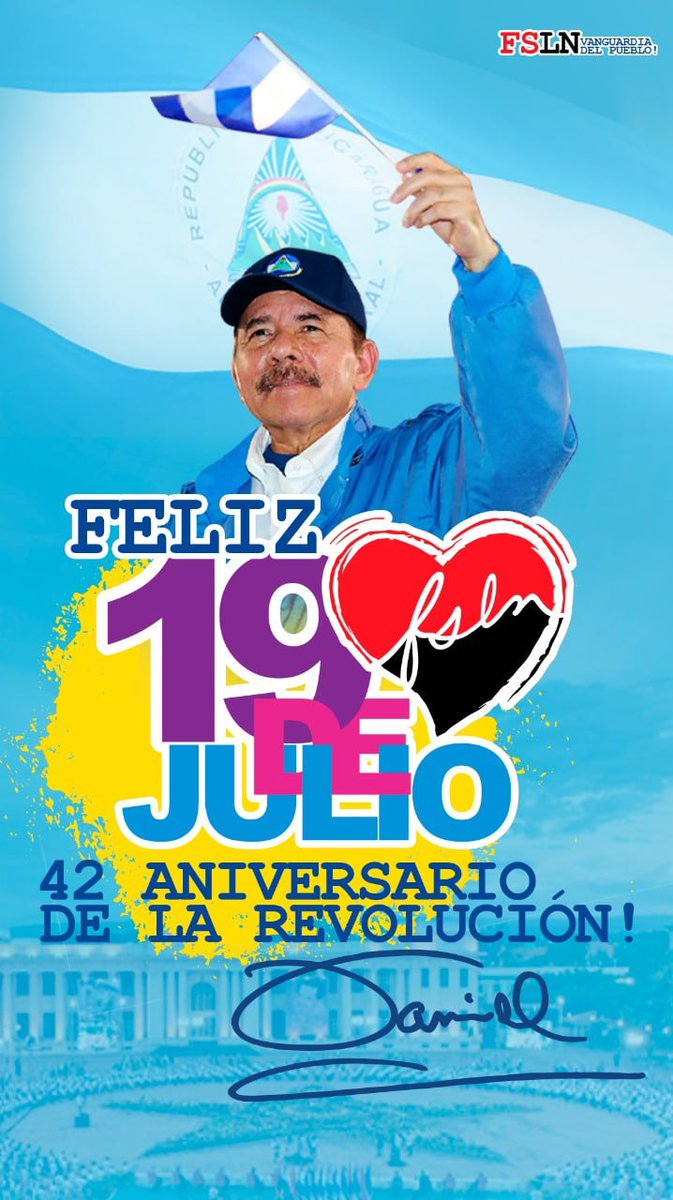 Feliz 19 de julio para toda esa militancia activa 🎉🎉🎉🥳🥳🥳✌️❤️🖤❤️🖤
 #4219YOTRAVEZTRIUNFAELAMOR 
#JulioCaminosDeVictorias 
 #2021CaminosDePazYVictorias @LaPeralta9 @TE2021 @BotsSapo @FcoRosales78 @Calixl_ @Wendy_Blandon19 @Cayro47067642 @layeskaaa_amor @Esteliana_Sandi