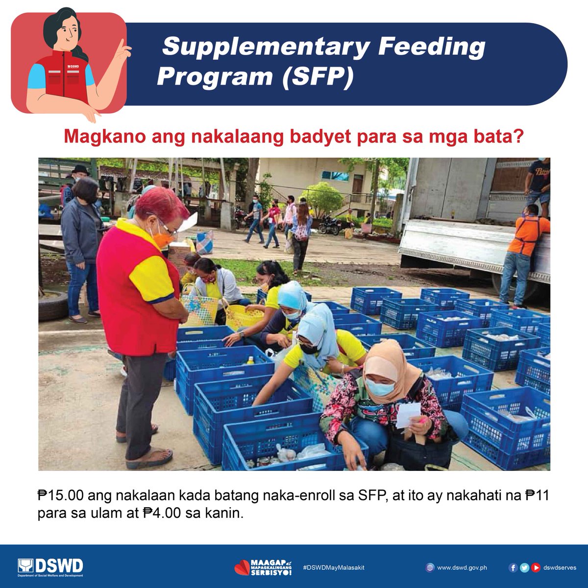 dswdserves's tweet photo. Ang Supplementary Feeding Program (SFP) ay parte ng kontribusyon ng Department of Social Welfare and Development (DSWD) sa Early Childhood Care and Development (ECCD) Program ng gobyerno.
Basahin ang infographics sa ibaba ang iba pang detalye!
#DSWDMayMalasakit
#DSWDSFP
2/3 https://t.co/d4tBqeokOV
