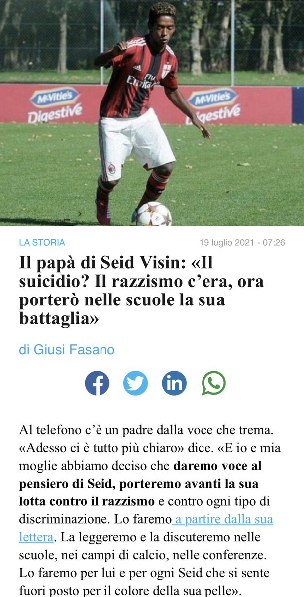 giuliocavalli's tweet photo. Piccolo promemoria per gli anti-antirazzisti che berciarono a lungo. 

Ecco le parole del padre. Altre energie perse a cercare la solita leva del "non sono razzista ma". https://t.co/30S9iI5I82