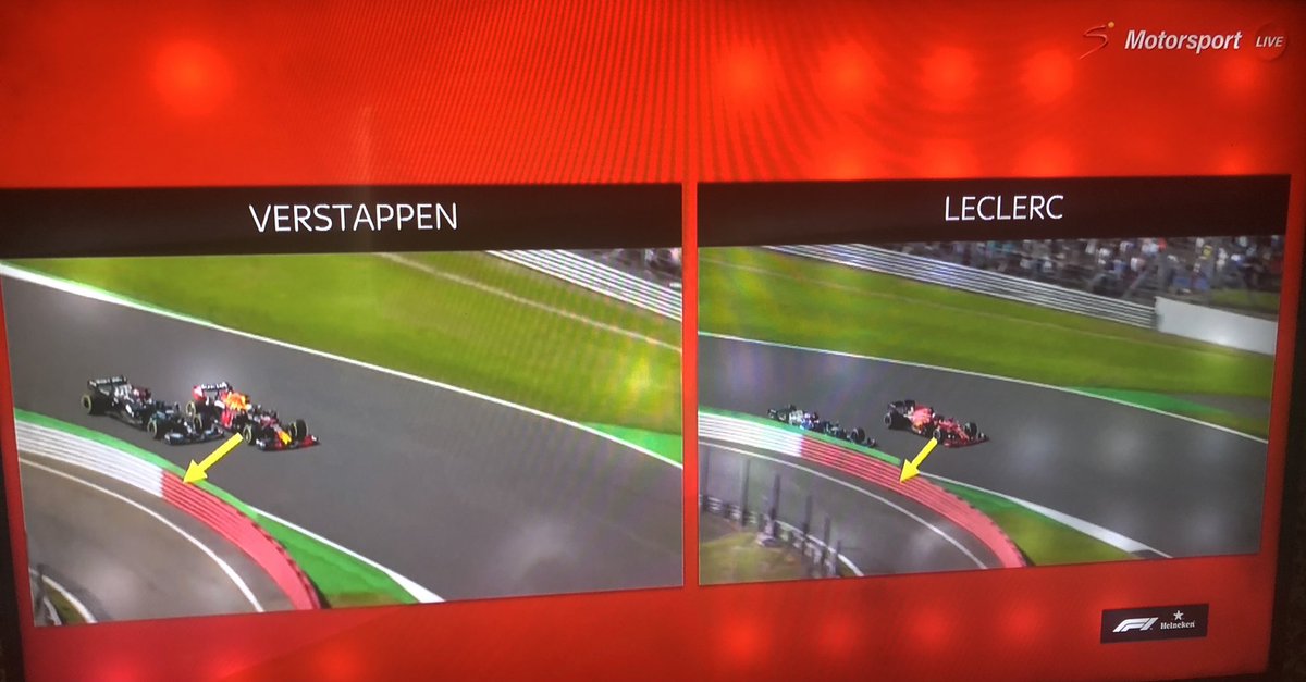 RodrigoIndeed's tweet photo. @NandoReturns @TopsideAcid @ranjitkodali @F1 Oh, and also, in this picture you can tell the way Lewis acted is different. On one he realized he wasn’t able to take the leas and backed off on time. On the other one he thought he had the space, but didn’t, and hit Max. The decision was made by Lewis before they even turned. https://t.co/a6tQu0Pos1