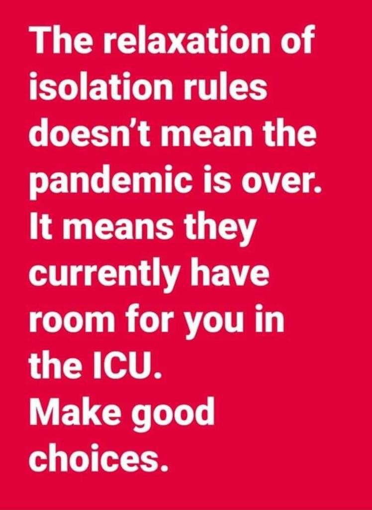 Please think about your own health, your friends and family and the communities we live in when you make choices